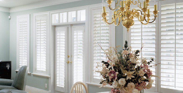 Dover sunroom polywood shutters